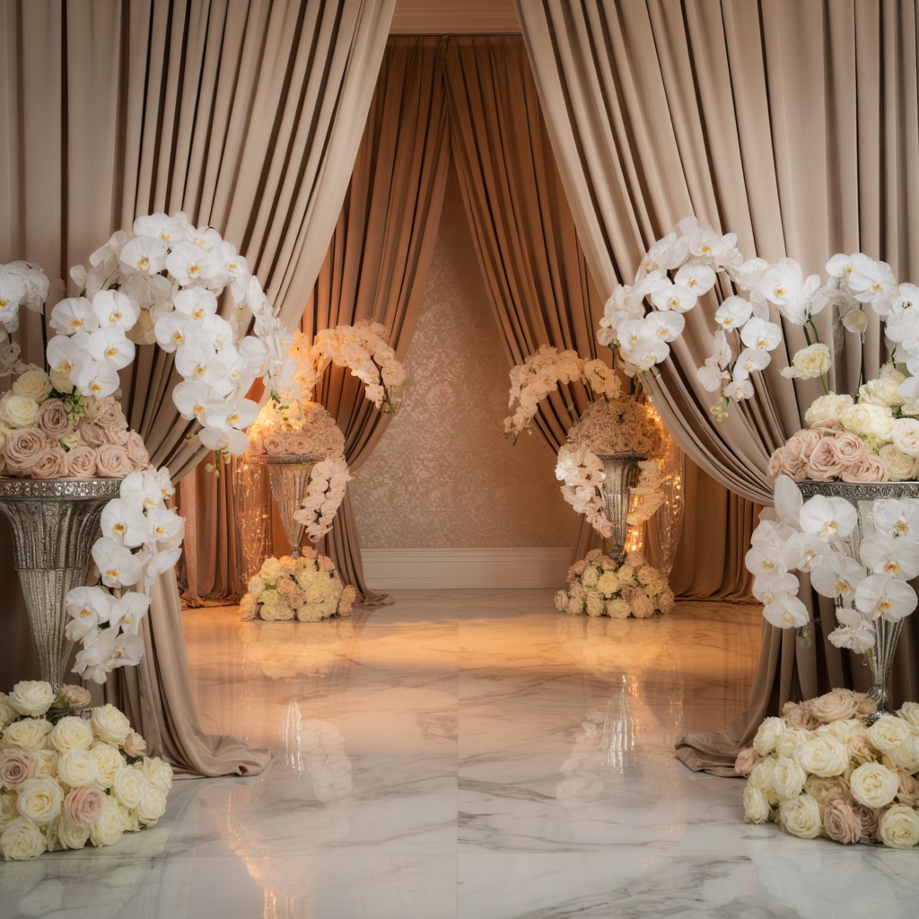 Elegant event venue decorated with professional decorations